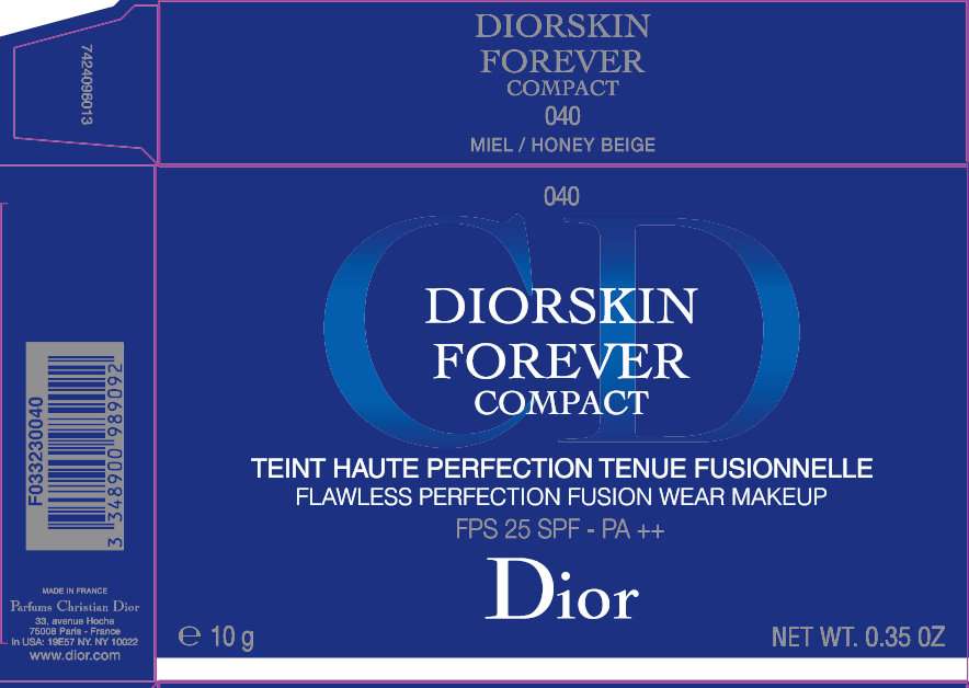 CD DiorSkin Forever Compact Flawless Perfection Fusion Wear Makeup SPF 25 - 040